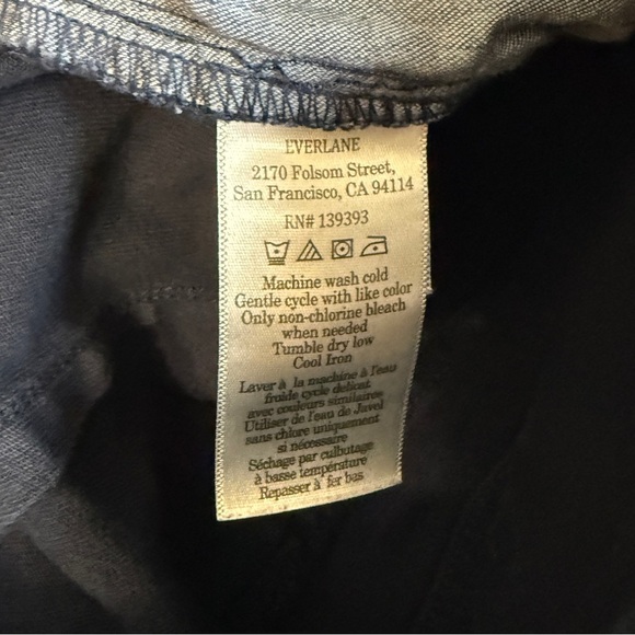 Everlane Navy Utility Straight Leg Cropped Rolled Hem Pant Size 8R #1862 - Picture 7 of 7